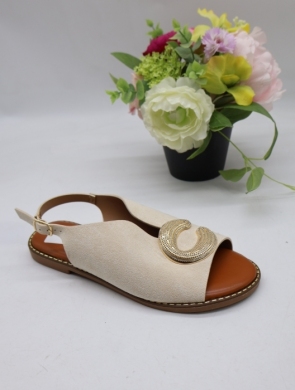 Sandały damskie na płaskim (36-41) 9037 BEIGE