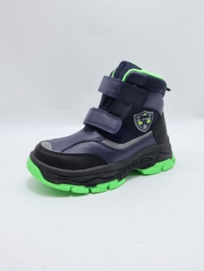 Botki chłopięce ocieplane (26-31) HB396 DBLUE/GREEN