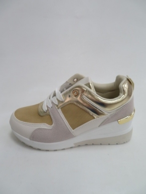 Buty sportowe damskie na koturnie (36-41) AB883 LBEIGE