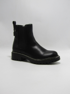 Botki damskie ocieplane na płaskim (36-41) ZY023 BLACK