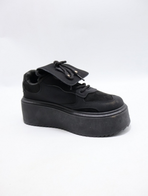 Buty sportowe damskie na płaskim (36-41) 9017 BLACK