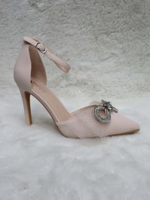 Sandały damskie na szpilce (36-41) NF82 BEIGE