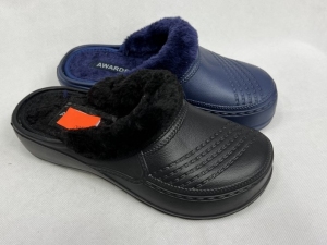 Kalosze damskie ocieplane (37-42) L7608 BLACK/NAVY