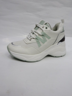 Buty sportowe damskie na koturnie (36-41) 22250 WHI/GREEN