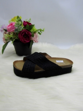 Klapki damskie na płaskim (36-41) 888-528 BLACK