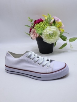 Trampki damskie na płaskim (36-41) HC25D WHITE