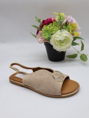 Sandały damskie na płaskim (36-41) J1902 BEIGE
