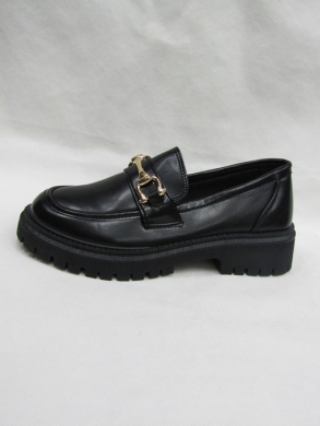 Mokasyny damskie na płaskim (36-41) 7202-11 BLACK