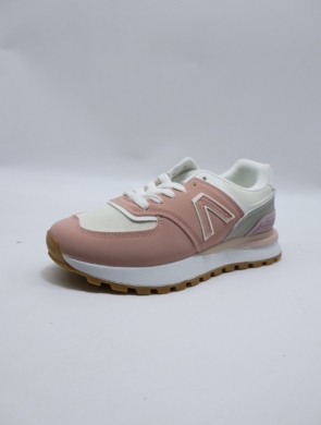 Buty sportowe damskie na płaskim (36-41) EO-1775 WH/PINK