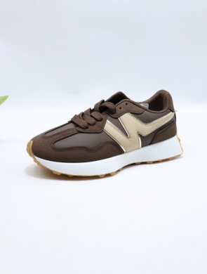 Buty sportowe damskie na płaskim (36-41) EL-033 BROWN