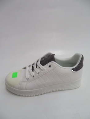 Buty sportowe damskie na płaskim (36-41) B037 WHITE/GREY