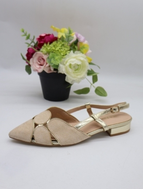 Sandały damskie na płaskim (36-41) B8512 BEIGE