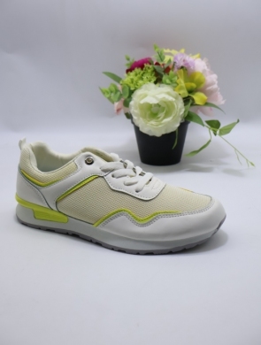 Buty sportowe damskie na płaskim (36-41) 9372 WHITE