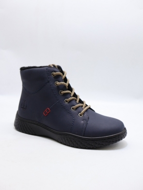 Botki damskie ocieplane na płaskim (36-42) SG969-3 BLUE