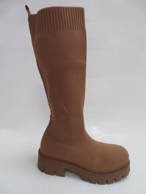 Kozaki damskie jesienne na płaskim (36-41) RQ403 KHAKI