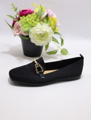Mokasyny damskie na płaskim (36-41) H81081M BLACK