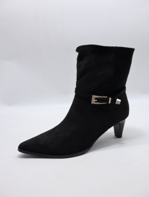 Botki damskie ocieplane na obcasie (36-41) FR830 BLACK
