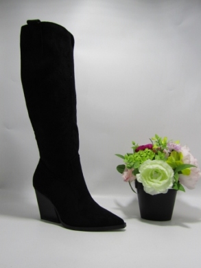 Kozaki damskie na obcasie (36-41) 8676 BLACK