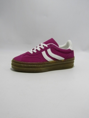 Buty sportowe damskie na płaskim (36-41) 6487 FUSHIA