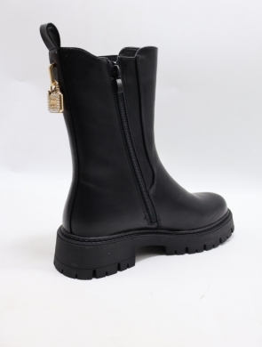 Botki damskie na płaskim (36-41) DES859 BLACK