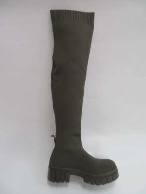 Kozaki damskie jesienne na płaskim (36-41) RQ420 GREEN