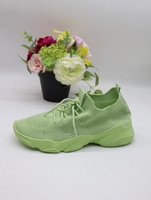 Buty sportowe damskie na płaskim (36-41) 21-Q28 GREEN
