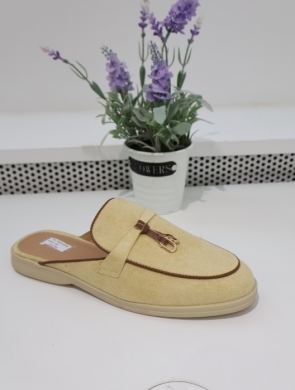 Klapki damskie na płaskim (36-41) G503 YELLOW