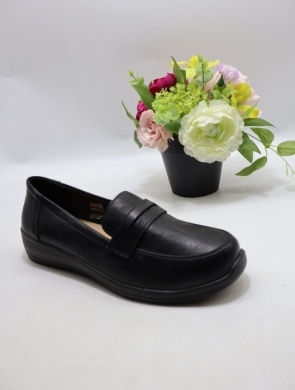 Półbuty damskie na płaskim (39-43) DTA1-6 BLACK