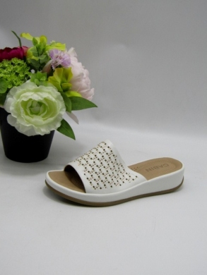 Klapki damskie na płaskim (36-41) 10687-4 WHITE