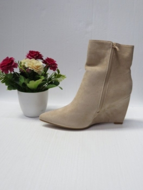 Botki damskie  na koturnie (36-41) 5662 BEIGE