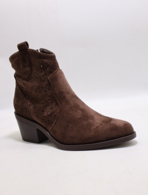 Botki damskie na obcasie (36-41) H258-6 BROWN