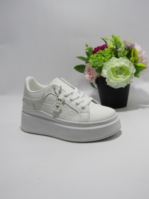 Buty sportowe damskie na płaskim (36-41) 8913 WHITE