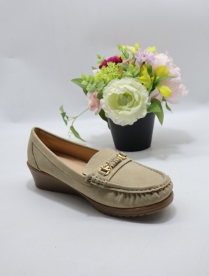 Mokasyny damskie na koturnie (36-41) QQ-9 KHAKI