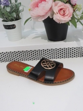 Klapki damskie na płaskim (36-41) HXD-10 BLACK