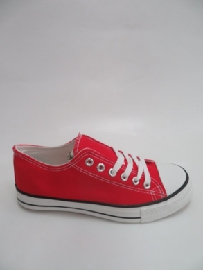 Trampki damskie na płaskim (36-41) 8A07 RED