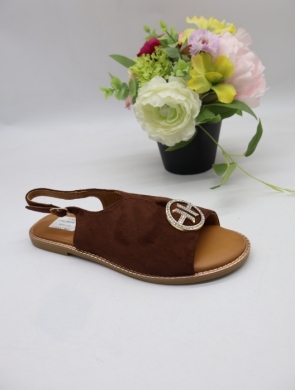 Sandały damskie na płaskim (36-41) J1902 BROWN