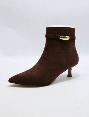 Botki damskie na szpilce (36-41) 5277 BROWN