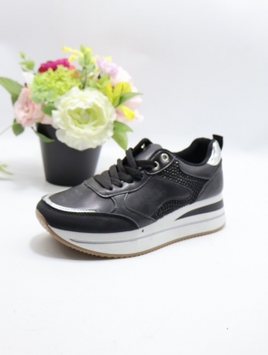 Buty sportowe damskie na płaskim (36-41) XY-179 BLACK