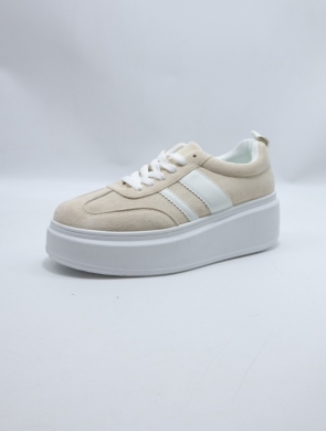 Buty sportowe damskie na płaskim (36-41) 9156 BEIGE