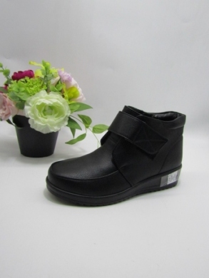 Botki damskie ocieplane na płaskim (39-43) DW33-5 BLACK