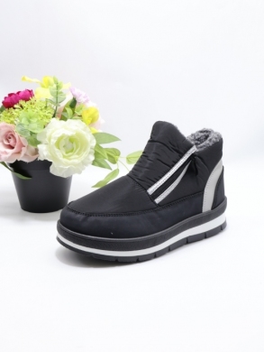 Botki damskie ocieplane na płaskim (36-41) MT901-1 BLACK