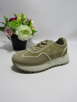 Buty sportowe damskie na płaskim (36-41) HZ312 KHAKI