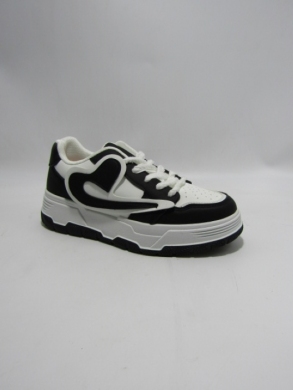 Buty sportowe damskie na płaskim (36-41) 0-1780 WH/BLACK