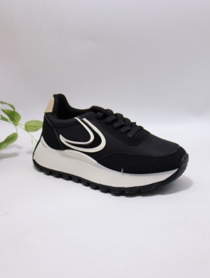 Buty sportowe damskie na płaskim (36-41) 6030 BLACK