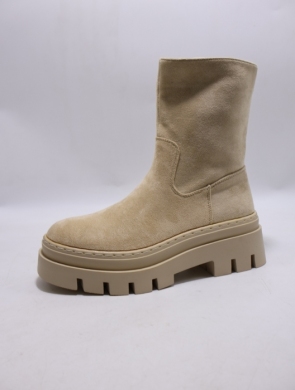 Botki damskie ocieplane na płaskim (36-41) NB004 BEIGE