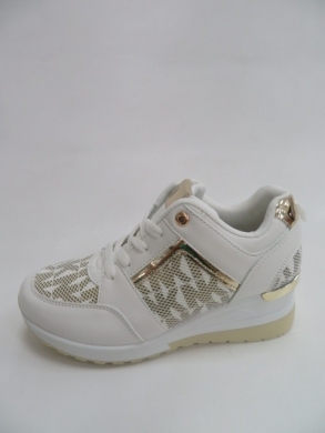Sportowe Damskie na koturnie (36-41) LDLJ-45 WHITE/GOLD