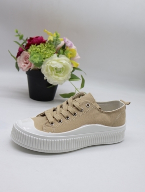 Trampki damskie na płaskim (36-41) RE20 KHAKI