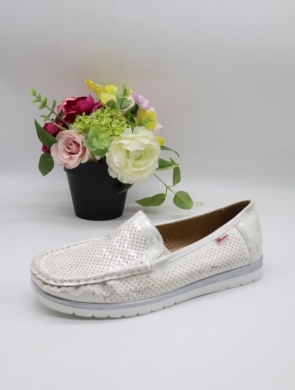 Mokasyny damskie na płaskim (37-42) D2802-2 WHITE