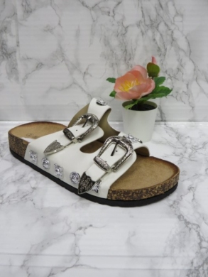 Klapki damskie na płaskim (36-41) LS078 WHITE