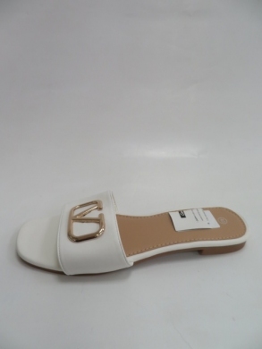 Klapki damskie na płaskim  (36-41) CB2113-3 WHITE